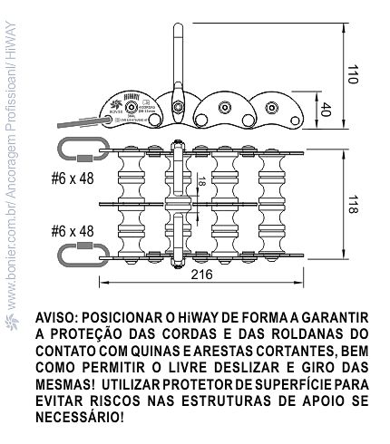 Protetor de cordas BONIER-HiWAY DesenhoTecnico
